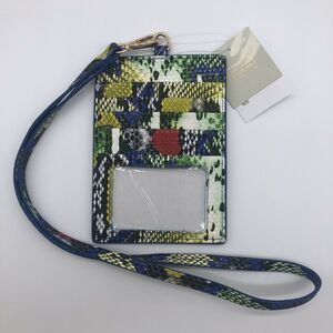 14th & Union Faux Alligator card holder with strap